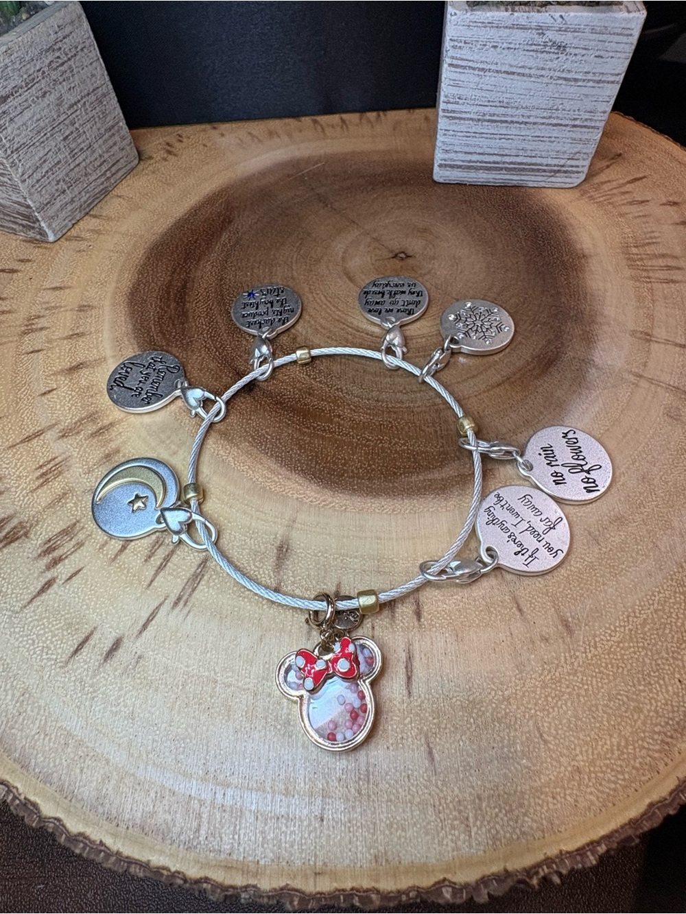 Vintage Silver Charm Bracelet with Red Accent Minnie Charm♥️ - Picture 12 of 12